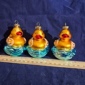 Rubber Ducky Ornaments set of 3